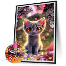 Load image into Gallery viewer, Cat With Flowers 30*40CM(Canvas) Full Round Drill Diamond Painting
