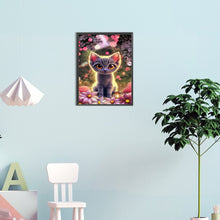 Load image into Gallery viewer, Cat With Flowers 30*40CM(Canvas) Full Round Drill Diamond Painting
