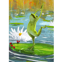 Load image into Gallery viewer, Frogs Dancing In A Pond 30*40CM(Canvas) Full Round Drill Diamond Painting

