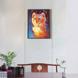 Smiling Tiger 30*40CM(Canvas) Full Round Drill Diamond Painting