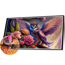 Load image into Gallery viewer, Flowers And Owls 40*30CM(Canvas) Full Round Drill Diamond Painting
