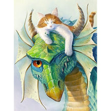 Load image into Gallery viewer, Cat And Dinosaur 30*40CM(Canvas) Full Round Drill Diamond Painting
