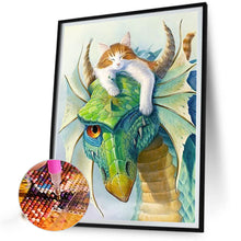 Load image into Gallery viewer, Cat And Dinosaur 30*40CM(Canvas) Full Round Drill Diamond Painting
