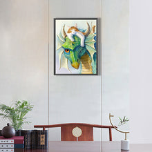 Load image into Gallery viewer, Cat And Dinosaur 30*40CM(Canvas) Full Round Drill Diamond Painting
