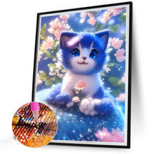 Load image into Gallery viewer, Blue And White Cat 30*40CM(Canvas) Full Round Drill Diamond Painting
