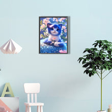 Load image into Gallery viewer, Blue And White Cat 30*40CM(Canvas) Full Round Drill Diamond Painting
