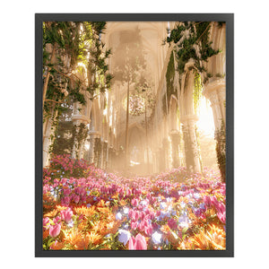Huancan - Tulip Corridor - 50*60CM 11CT 3 Stamped Cross Stitch