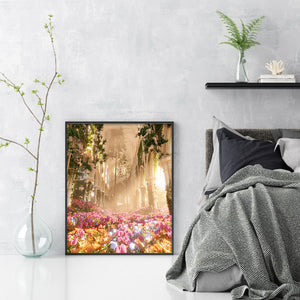 Huancan - Tulip Corridor - 50*60CM 11CT 3 Stamped Cross Stitch