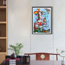 Load image into Gallery viewer, Artist Girl With Colorful Hair 40*50CM(Canvas) Full Round Drill Diamond Painting
