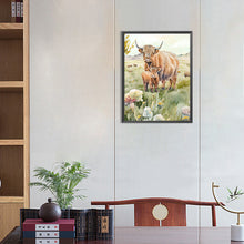 Load image into Gallery viewer, Highland Cattle 30*40CM(Canvas) Full Round Drill Diamond Painting
