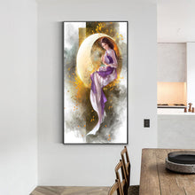 Load image into Gallery viewer, Fairy On The Moon 40*70CM(Canvas) Full Round Drill Diamond Painting
