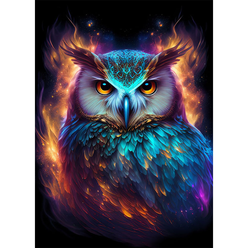 Huancan - Owl - 40*55CM 18CT 2 Stamped Cross Stitch