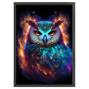 Huancan - Owl - 40*55CM 18CT 2 Stamped Cross Stitch