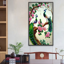 Load image into Gallery viewer, Two Birds Playing 40*70CM(Canvas) Full Round Drill Diamond Painting
