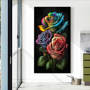Aurora Rose 40*70CM(Picture) Full Square Drill Diamond Painting