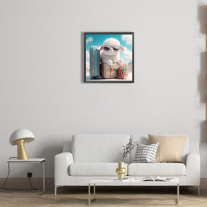 Traveling Sheep 30*30CM(Canvas) Full Round Drill Diamond Painting