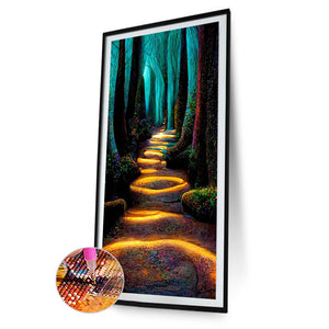 Luminous Path In The Woods 40*70CM(Picture) Full Square Drill Diamond Painting