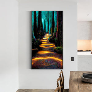 Luminous Path In The Woods 40*70CM(Picture) Full Square Drill Diamond Painting