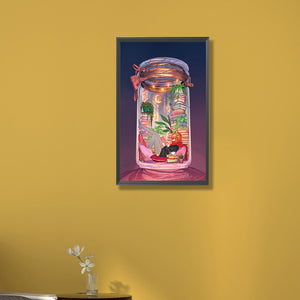 Girl In A Bottle 30*50CM(Canvas) Full Round Drill Diamond Painting