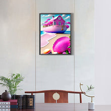 Load image into Gallery viewer, Pink Beach 30*40CM(Canvas) Full Round Drill Diamond Painting
