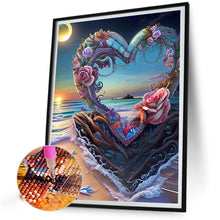 Load image into Gallery viewer, Beach Heart Frame 30*40CM(Canvas) Full Round Drill Diamond Painting
