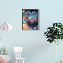 Load image into Gallery viewer, Beach Heart Frame 30*40CM(Canvas) Full Round Drill Diamond Painting
