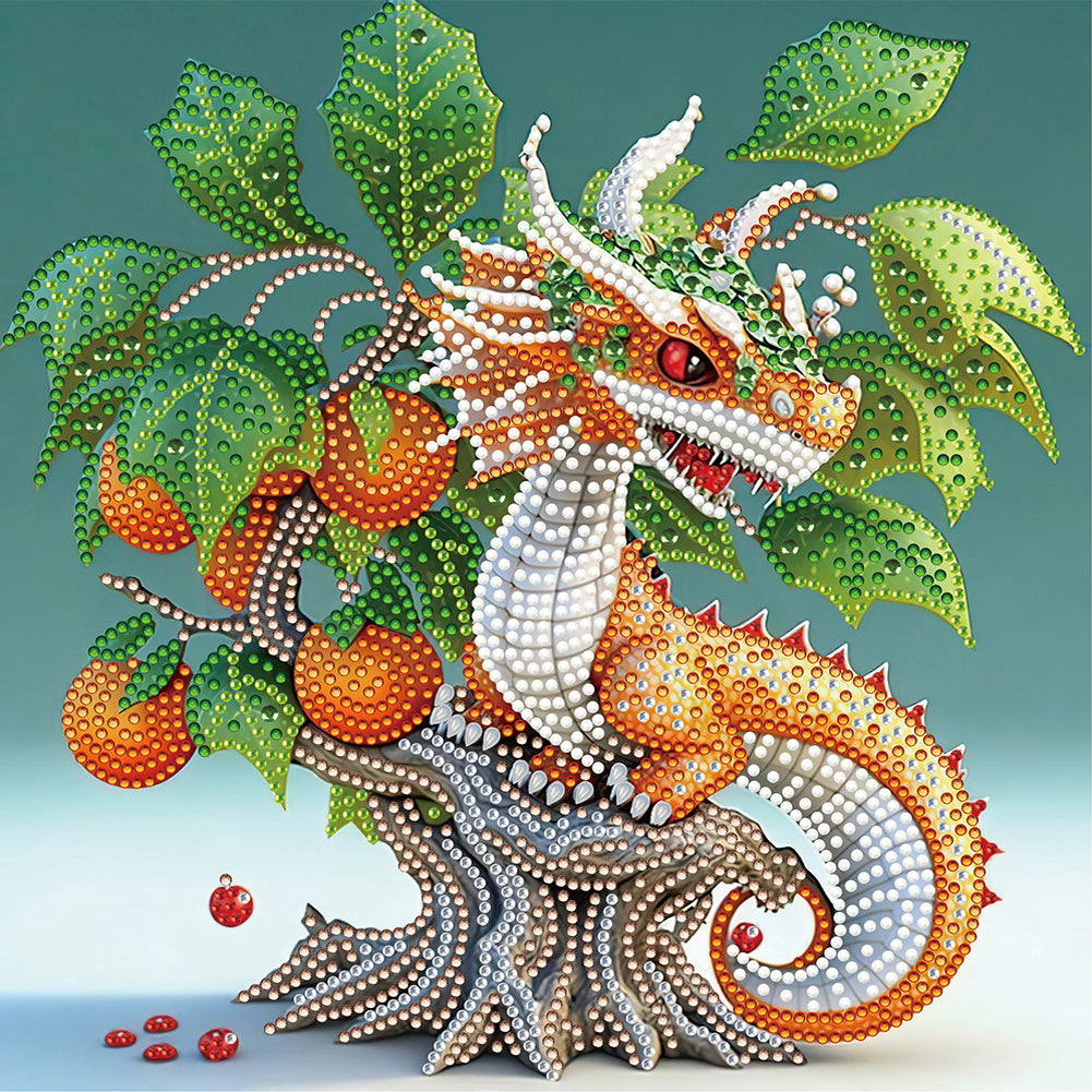 Tiny Decorative Dragon 30*30CM(Canvas) Partial Special Shaped Drill Diamond Painting