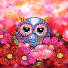 Load image into Gallery viewer, Diamond Owl Among Flowers 30*30CM(Canvas) Partial Special Shaped Drill Diamond Painting
