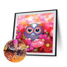 Load image into Gallery viewer, Diamond Owl Among Flowers 30*30CM(Canvas) Partial Special Shaped Drill Diamond Painting
