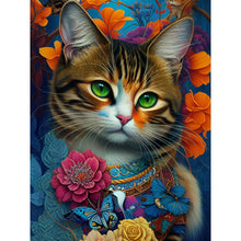 Load image into Gallery viewer, Dignified Cat 30*40CM(Canvas) Full Round Drill Diamond Painting
