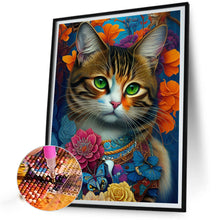 Load image into Gallery viewer, Dignified Cat 30*40CM(Canvas) Full Round Drill Diamond Painting
