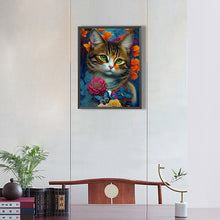 Load image into Gallery viewer, Dignified Cat 30*40CM(Canvas) Full Round Drill Diamond Painting
