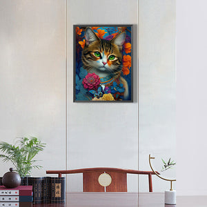 Dignified Cat 30*40CM(Canvas) Full Round Drill Diamond Painting