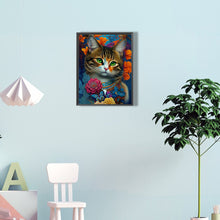 Load image into Gallery viewer, Dignified Cat 30*40CM(Canvas) Full Round Drill Diamond Painting
