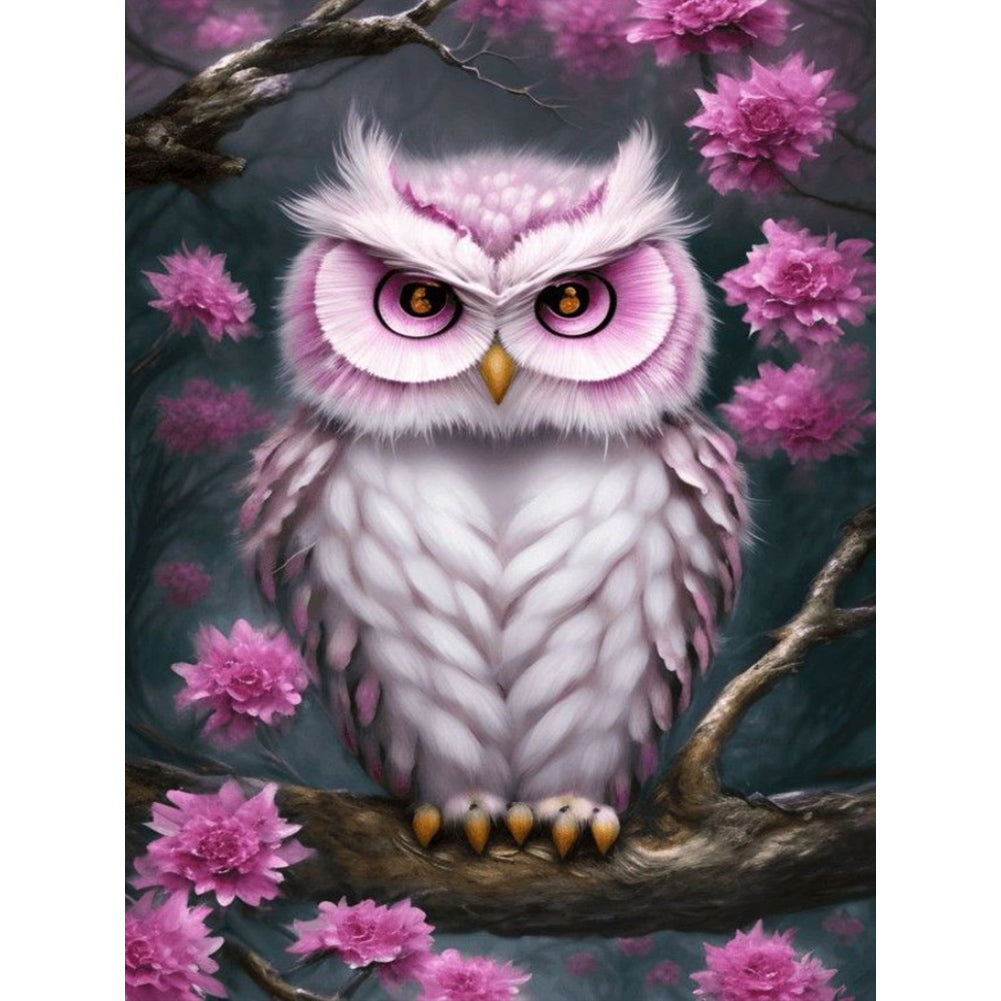 Owl 30*40CM(Canvas) Full Round Drill Diamond Painting