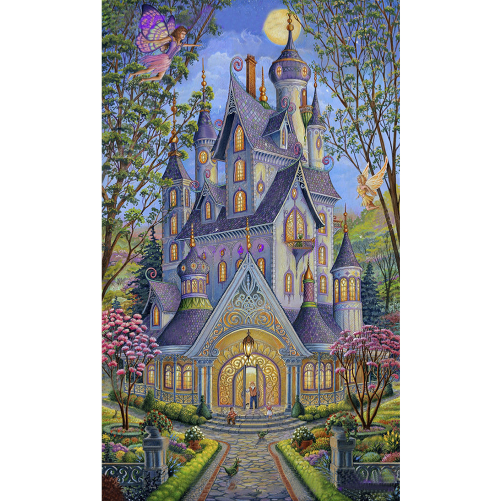 Huancan - Dream Castle - 50*80CM 11CT 3 Stamped Cross Stitch