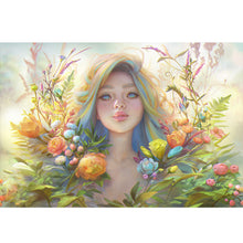 Load image into Gallery viewer, Huancan - Flower Fairy - 60*40CM 11CT 3 Stamped Cross Stitch
