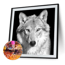 Load image into Gallery viewer, White Wolf 45*45CM Full Round Drill Diamond Painting
