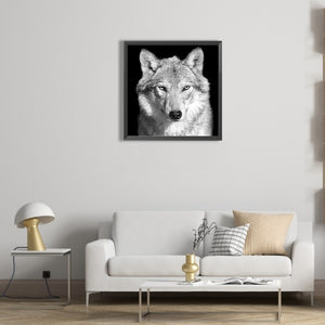 White Wolf 45*45CM Full Round Drill Diamond Painting