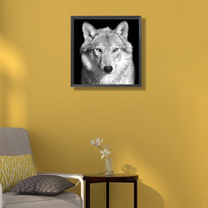 White Wolf 45*45CM Full Round Drill Diamond Painting