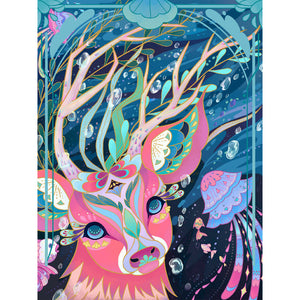 Colorful Deer 30*40CM(Canvas) Full Round Drill Diamond Painting