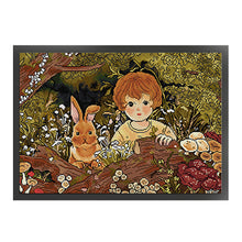 Load image into Gallery viewer, Joy Sunday - Little Boy And Bunny - 55*40CM 14CT 2 Stamped Cross Stitch
