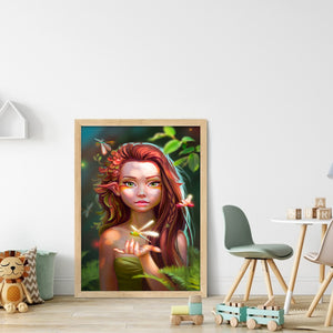 Yishu - Girl - 40*60CM 11CT 3 Stamped Cross Stitch