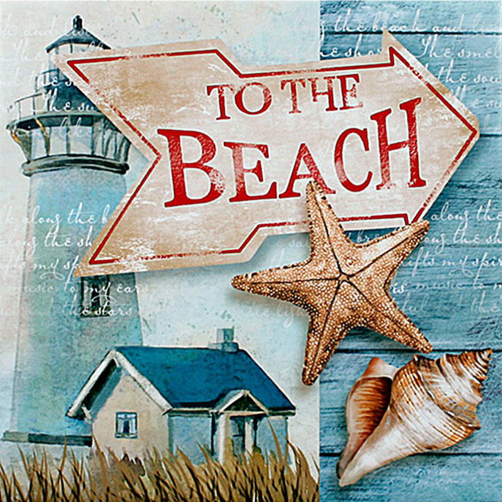Going To The Beach 50*50CM(Picture) Full Square Drill Diamond Painting