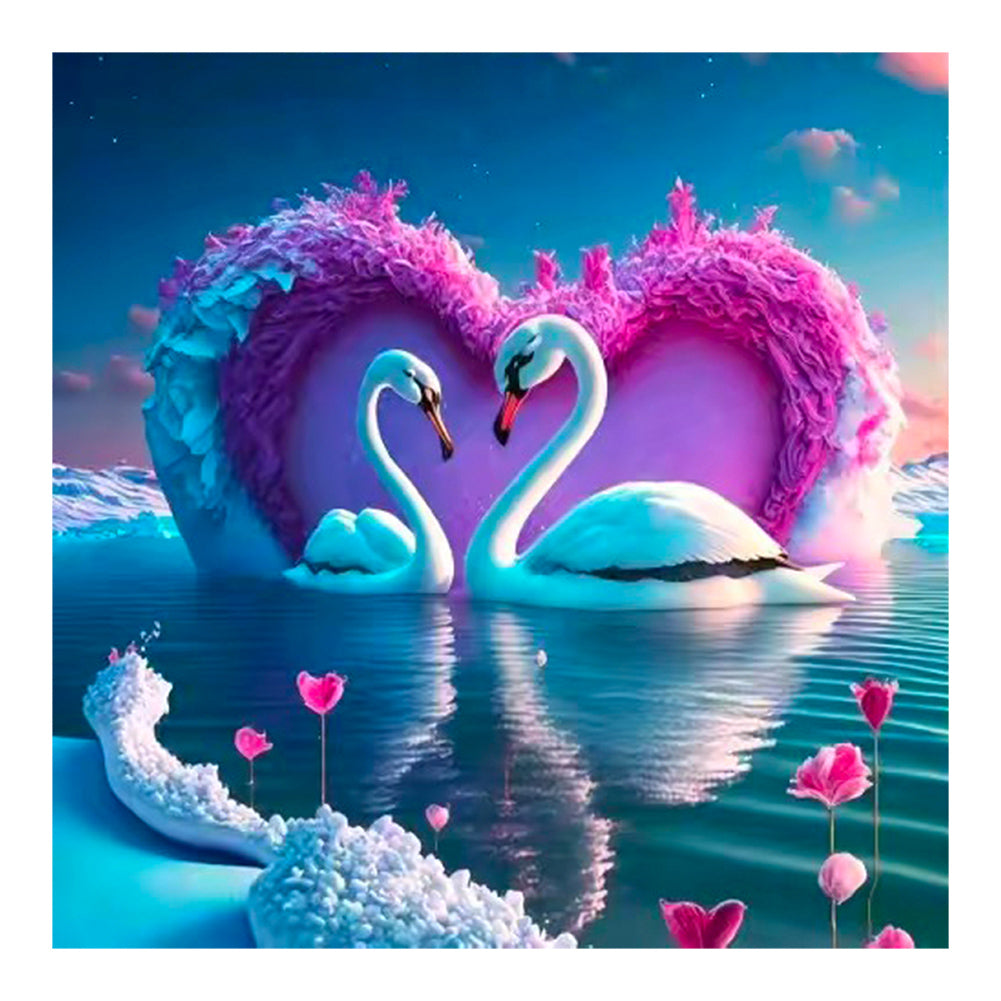 Fantasy Swan Lake 40*40CM(Canvas) Full Round Drill Diamond Painting