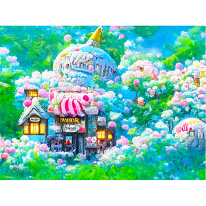 Huancan - Dream Shop - 60*45CM 11CT 3 Stamped Cross Stitch