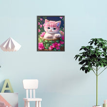 Load image into Gallery viewer, Cat In A Flower Basket 30*40CM(Canvas) Full Round Drill Diamond Painting
