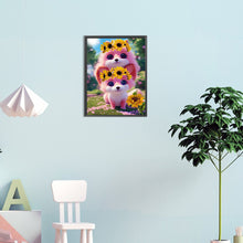 Load image into Gallery viewer, Puppy With A Wreath 30*40CM(Canvas) Full Round Drill Diamond Painting
