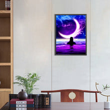 Load image into Gallery viewer, Girl Under The Moon 30*40CM(Canvas) Full Round Drill Diamond Painting

