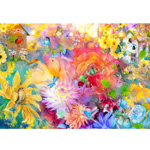 Huancan - Flowers And Birds - 60*45CM 11CT 3 Stamped Cross Stitch